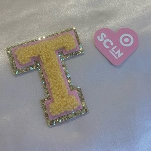 pastel orange stoney clover lane “T” patch